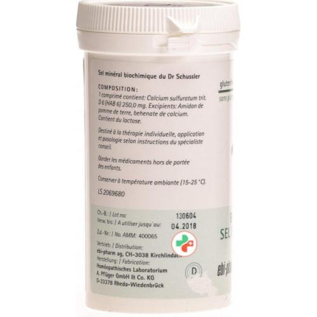 Pflueger Schussler Nr. 18 Calc Sulf в таблетках, D 6 100г Pflueger Schussler Nr. 18 Calc Sulf в таблетках, D 6 100г