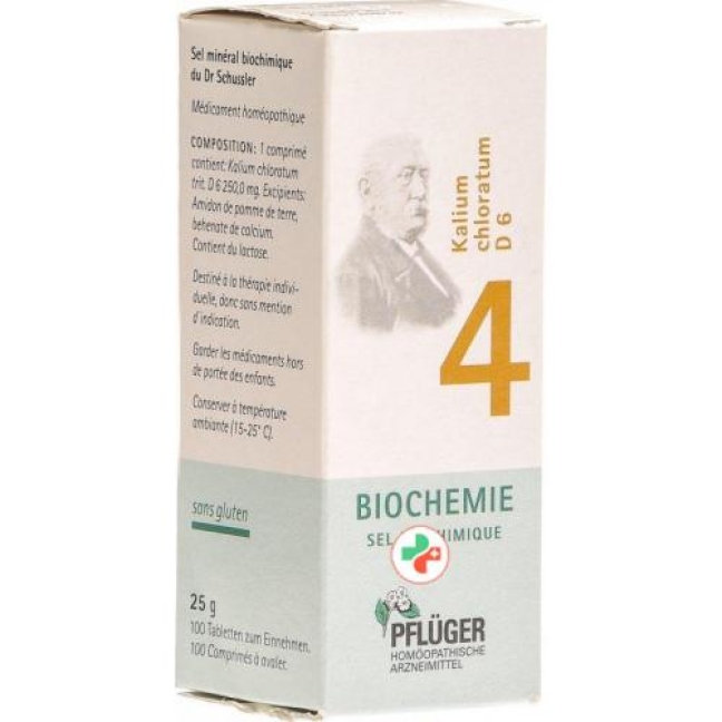 Pflueger Schussler Nr. 4 Kal Chlor в таблетках, D 6 25г Pflueger Schussler Nr. 4 Kal Chlor в таблетках, D 6 25г
