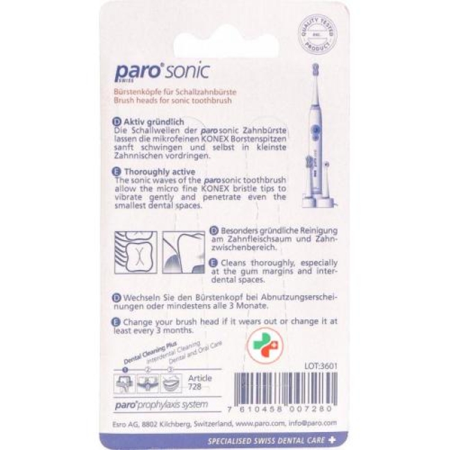 Paro Sensi-Clean Ersatzzahnburste Schall 2 штуки Paro Sensi-Clean Ersatzzahnburste Schall 2 штуки