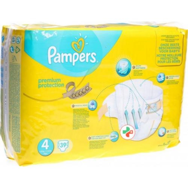 Pampers Prem Prot размер 4 8-16кг Maxi Sparp 39 штук