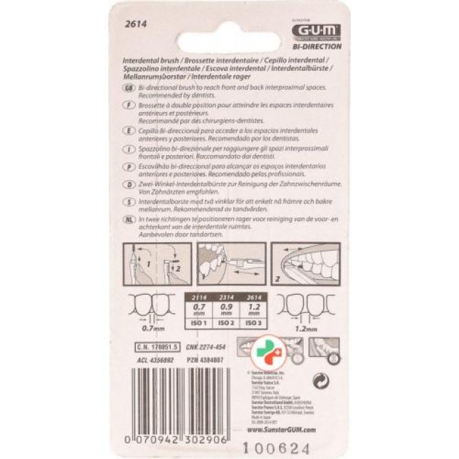 Gum Sunstar Bi-Direction Iso 1 1.2мм Con Ros 6 штук