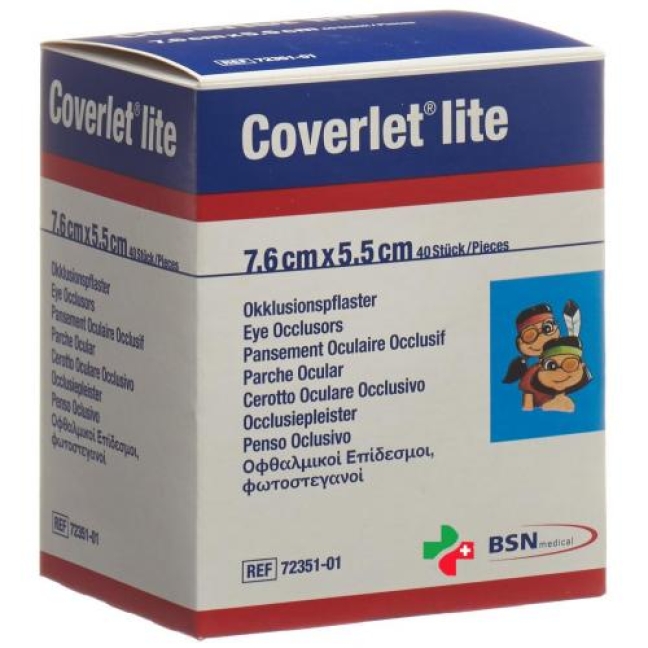 Coverlet Lite Occlusionspflaster 5.5x7.6см 40 штук Coverlet Lite Occlusionspflaster 5.5x7.6см 40 штук