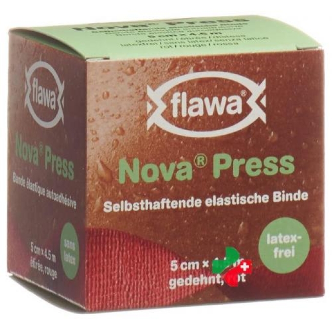 Flawa Nova Press самоклеющиеся бинт 5смx4.5m Rot