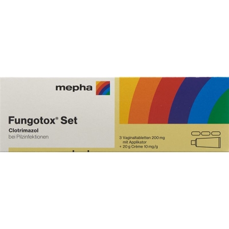 FUNGOTOX Набор 3 вагинальные таблетки + крем 20 г FUNGOTOX Набор 3 вагинальные таблетки + крем 20 г