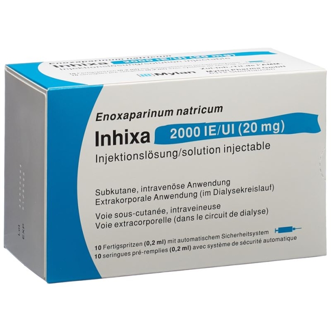 INHIXA Inj Lös 20 mg/0.2ml