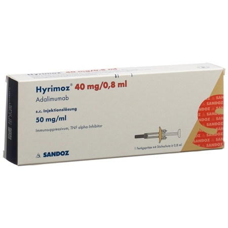 Hyrimoz Inj L&ouml;s 40 мг/0,8мл 2 Фертспр 0,8 мл