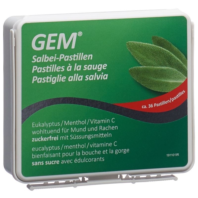 Пастилки Gem Sage без сахара, банка