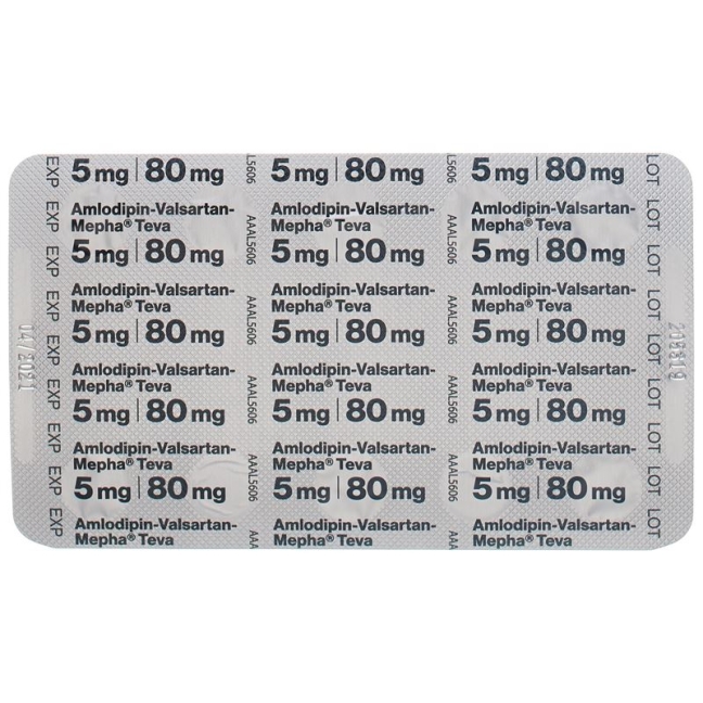 Amlodipin Valsartan Mepha Teva 5/80mg 28 Stück