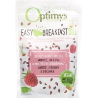Органический пакетик Optimys Easy Breakfast с малиной и семенами льна и семенами чиа Органический пакетик Optimys Easy Breakfast с малиной и семенами льна и семенами чиа