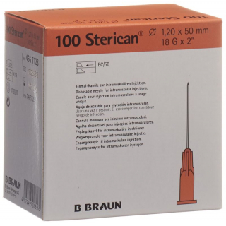 STERICAN needle 18G 1.20x50mm pink Luer