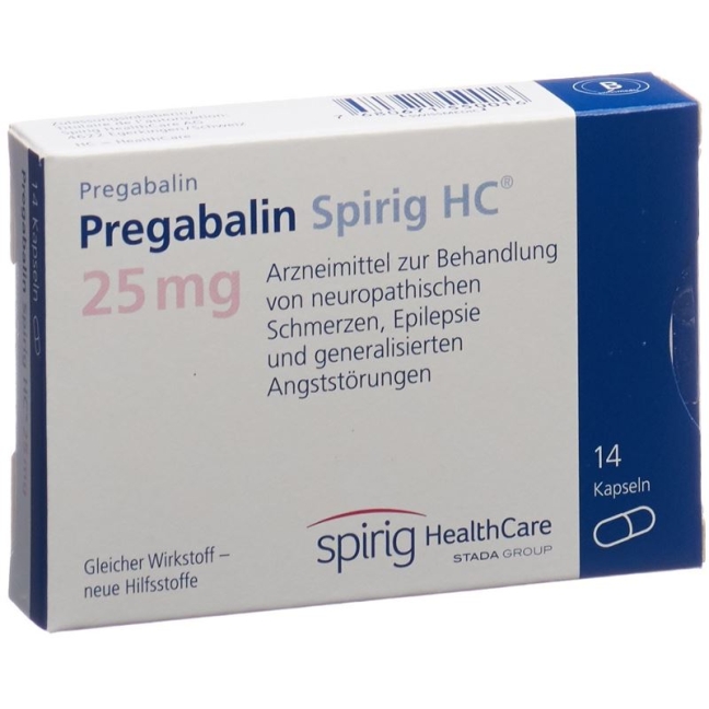 Pregabalin Spirig HC Kapseln 25mg (neu) 14 Stück