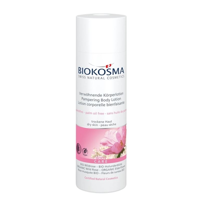 Biokosma успокаивающий лосьон для тела ORGANIC шиповник и ORGANIC бузина